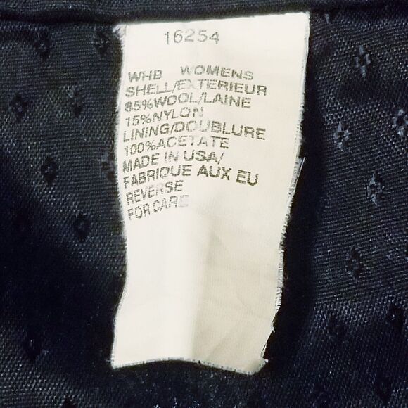 Woolrich Vintage Coat Women M Buffalo Check Black Cream Wool Fur Trim Hooded USA - Picture 5 of 5